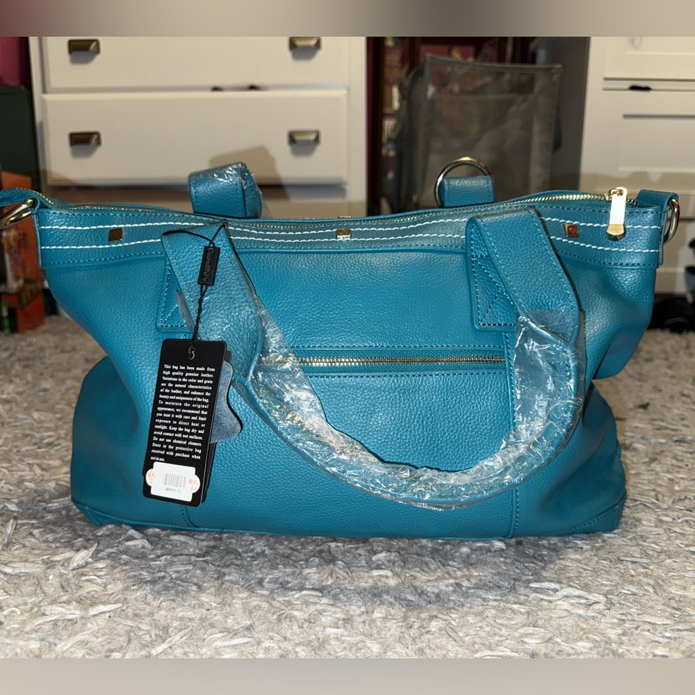 Cuore & Pelle Turquoise Shoulder Bag NWT